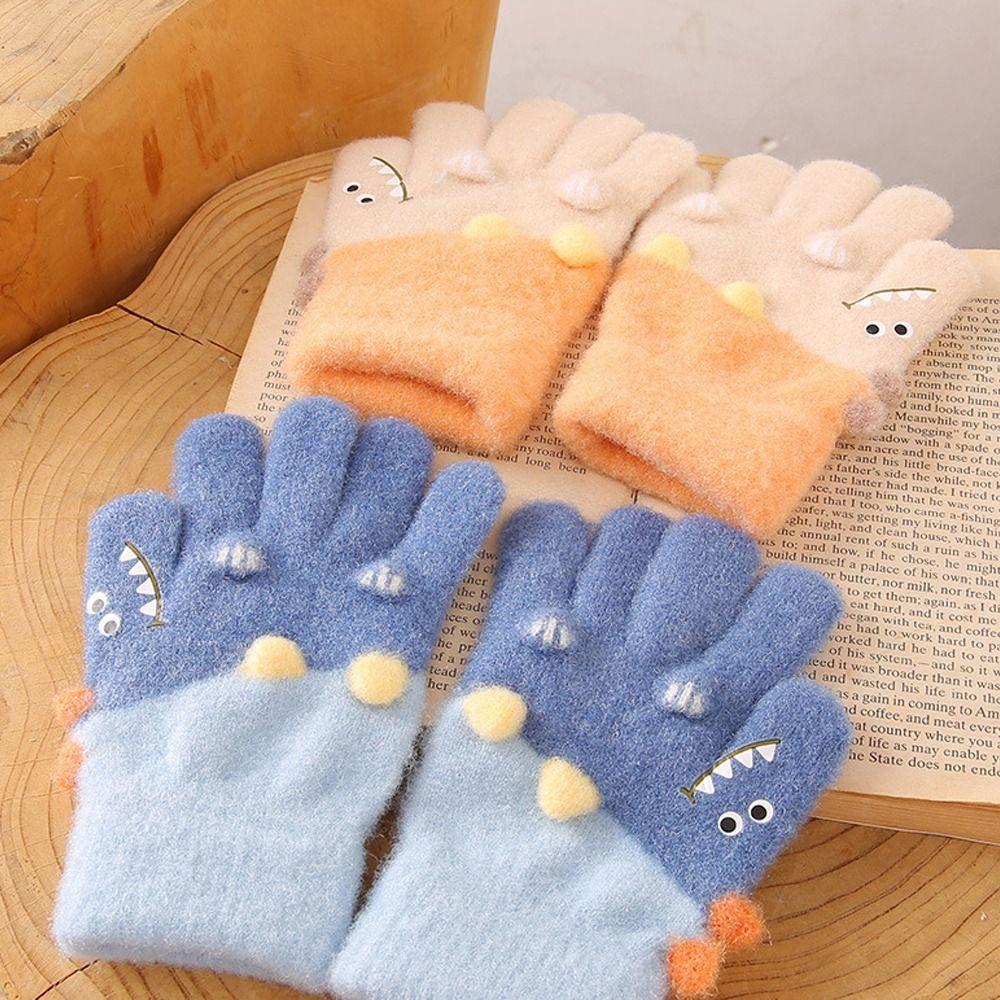 Thickened Plush Gloves Children's Warm Tools Warm Full Cover Glove Gifts Winter Children's Gloves