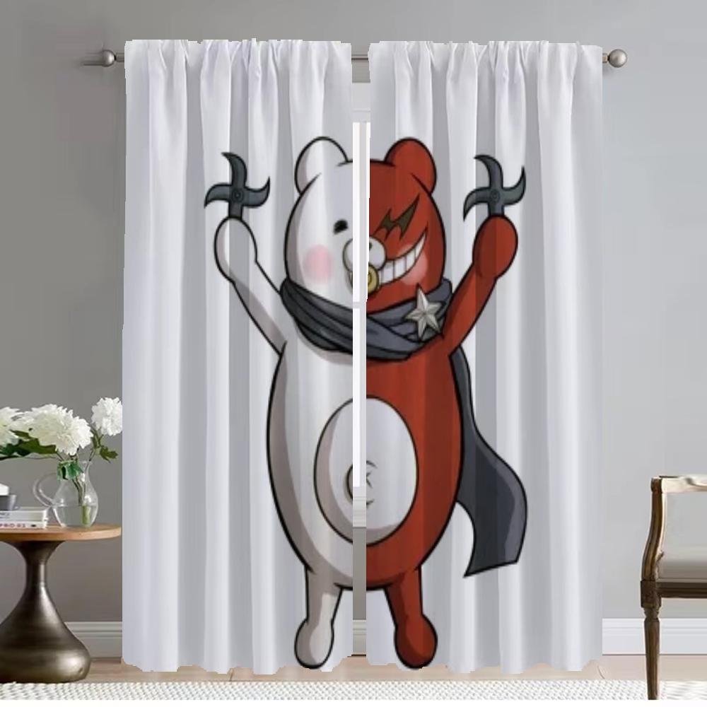 Кухонные шторы для гостиной Шторы Danganronpa - Monokuma Halloween Decoration Partition Home Interior Curtains 2 Pieces