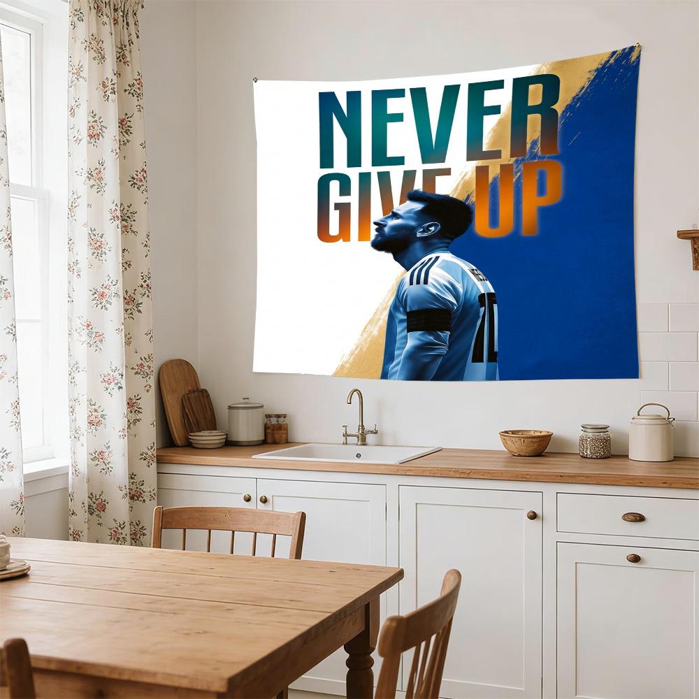 Messi Move Stay Same Large Size Wall Tapestry, Room Aesthetic Decor for Living Room Party Background
