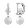 Серебряные серьги с натуральным жемчугом (2175384)