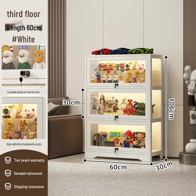 Акриловая стеклянная витрина с замком для игрушек и призов
