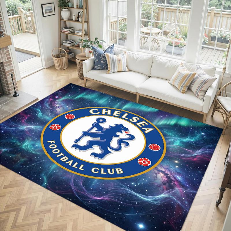 Дизайн Chelsea FC Хрустальный Велюровый Ковер Уютный Не?Нескользящий ковер с принтом для спальни, гостиной, прихожей