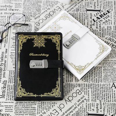 Европейский ретро-дневник на холсте: Записная книжка с безопасным паролем для студентов