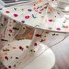 Flower Tablecloth Lace Embroidered Floral Birthday Tablecloth Outdoor Picnic Mat Easter Decoration for Home Fireplace Countertop