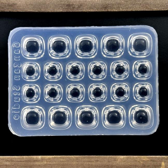 Прозрачная силиконовая палитра для нейл-арта - Квадратная форма и миксер, устойчивые к изменению цвета