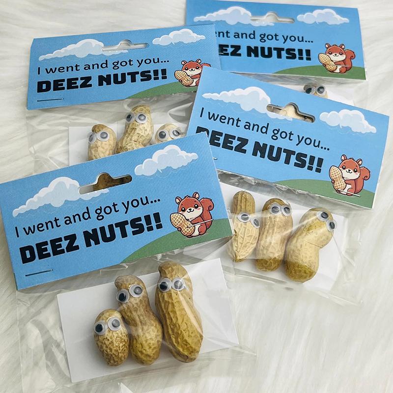 Подарок для друга Deez Nuts Смешное праздничное украшение Смешной арахис в очках Набор орехов Новинка Deez Nuts Настольное украшение