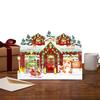 Christmas 3D Pop Up Greeting Card Flashing LED Lights Music Holiday Xmas Card Santa Snowman Reindeer Gift