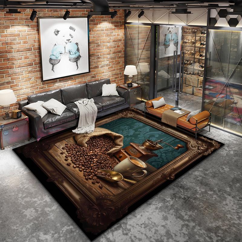 Retro framed animals Pattern Square Carpet,Area Rug,Carpet Rug for Living Room Bedroom Sofa Playroom Decor,Non-slip Floor Mat,Holiday Birthday Gifts