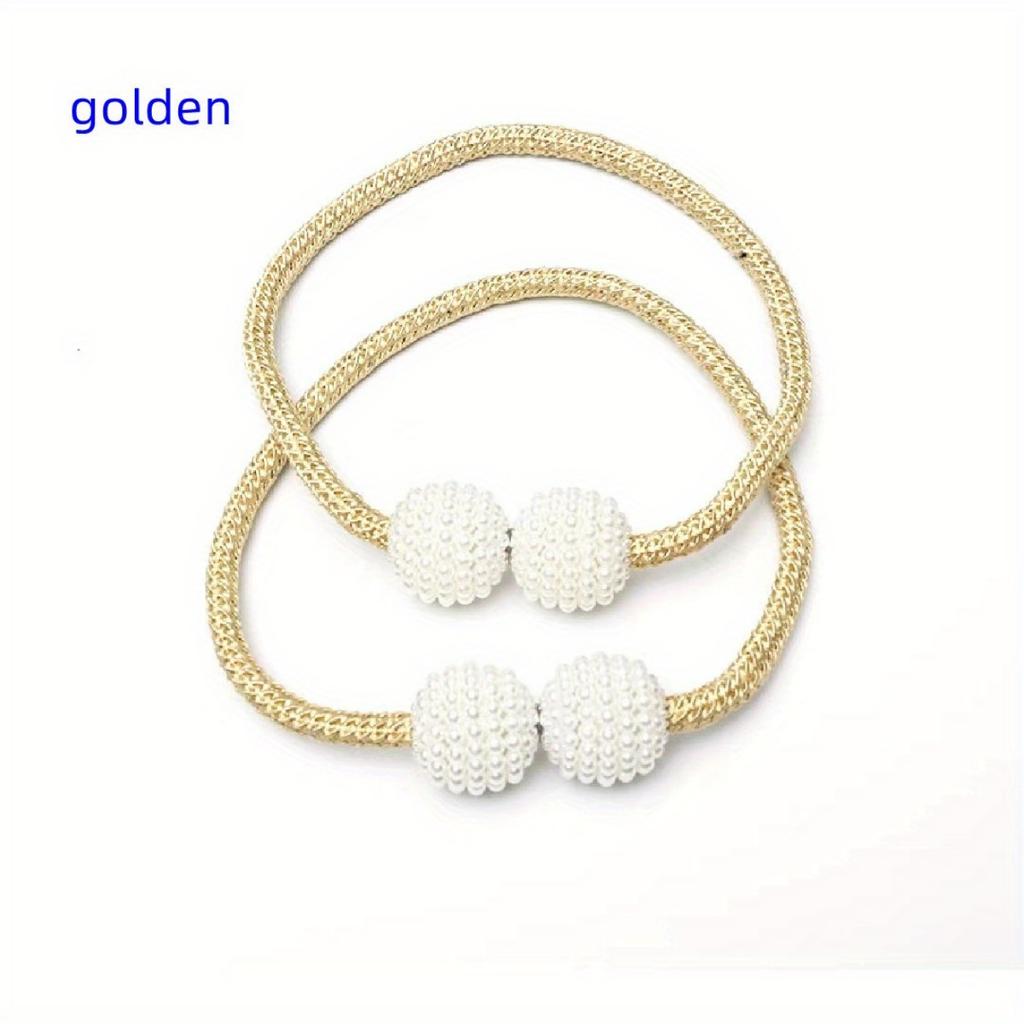 A Set of 5-color Magnetic Pearl Curtain Straps, Suitable for Home Decoration In Living Rooms, Bedrooms, and Offices