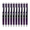 Выдвижная гелевая ручка Pentel EnerGel, 0,5 мм, бордово-черная, упаковка 10 шт.