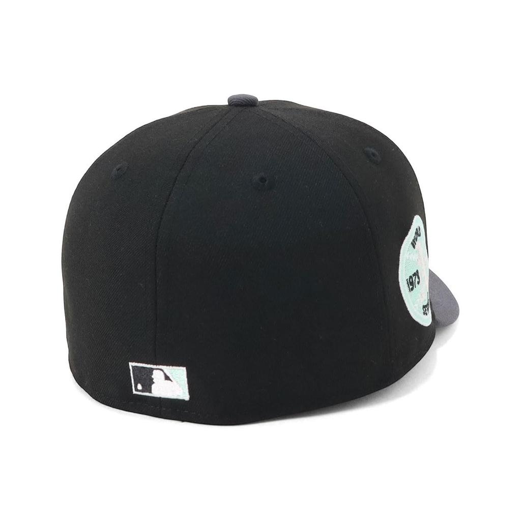 NEW ERA Cap PreCurved 59FIFTY 15378081 NER37C9456 ATH Black Graphite Side Patch MLB Onspotz Exclusive Under Visor Athletics Unisex 7 / 2-Tone 1/4