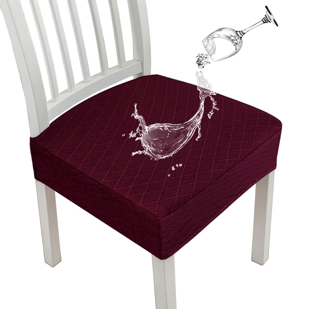 Водостойкие чехлы для стульев Diamond Jacquard для дома, столовой, отеля, свадьбы, протектор стульев, черный, белый, серый чехол для сиденья стула
