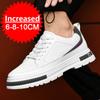New Men Elevator Shoes Height Increase 8cm 10cm Luxury Brand Sneaker Genuine Leather Men Hidden Heels Fashion Flats Casual Shoes