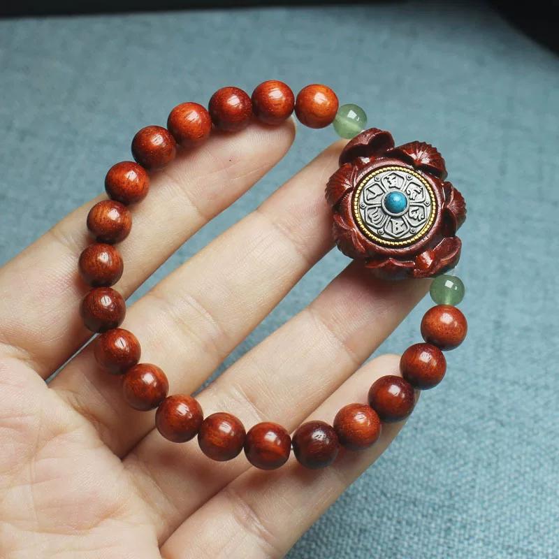Rosewood simple accessories bracelet, retro solid wood wood bracelet, men's and women's bracelet, couple's gift handlebar play