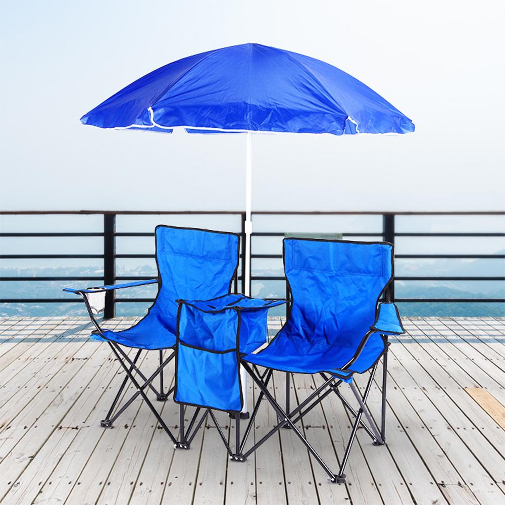Складной стул, складной портативный стул для кемпинга, пляжа, лужайки и навеса, мешок для льда для двоих