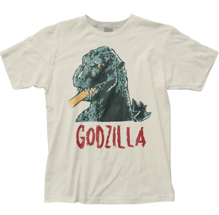 Godzilla Godzilla Vintage Style Mens T Shirt Cult Classic Movie Vintage White