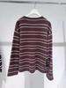 2025 Winter Women's Striped Loose Knit Sweater - Elegant & Versatile, Round Neck, Long Sleeve