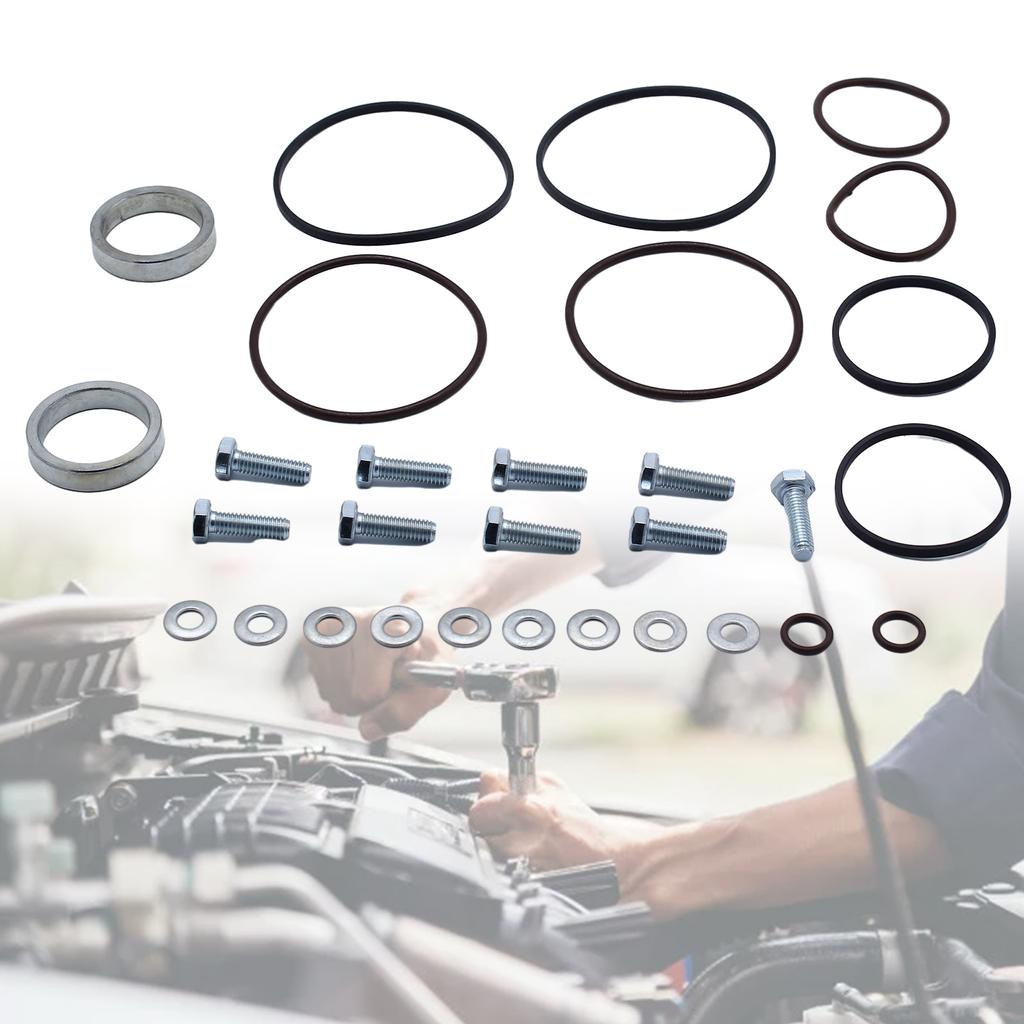 Комплект двойных уплотнений двигателя автомобиля, двойные двойные уплотнения Vanos для M52TU M54 M56 с винтами, прокладки, запасные аксессуары