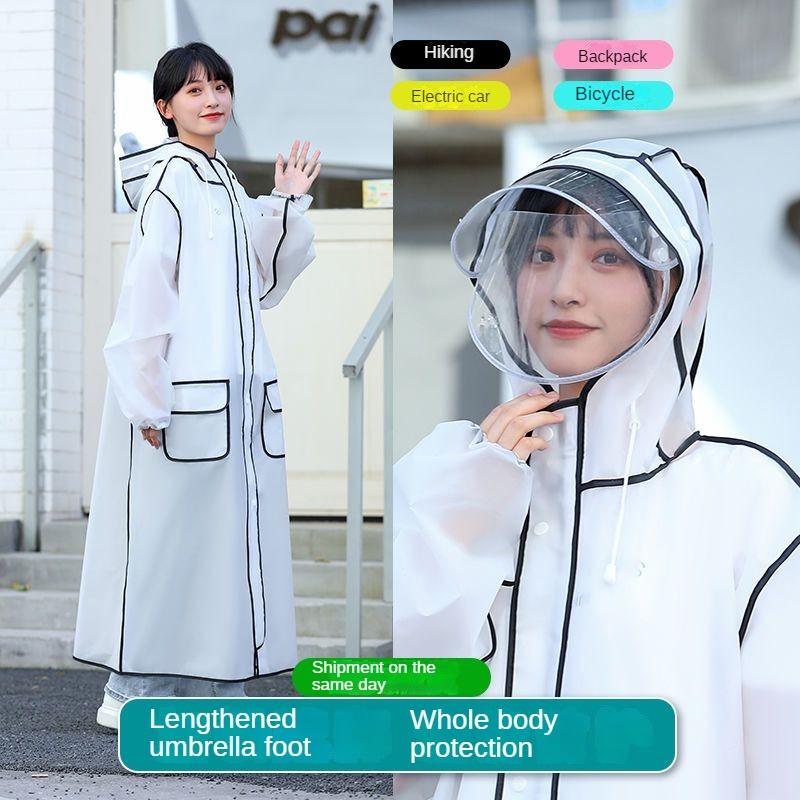Новые плащи для мужчин и женщин, утолщенные от дождя, длинные, для взрослых, для езды на велосипеде, для пеших прогулок, для электромобилей, дождевик-пончо