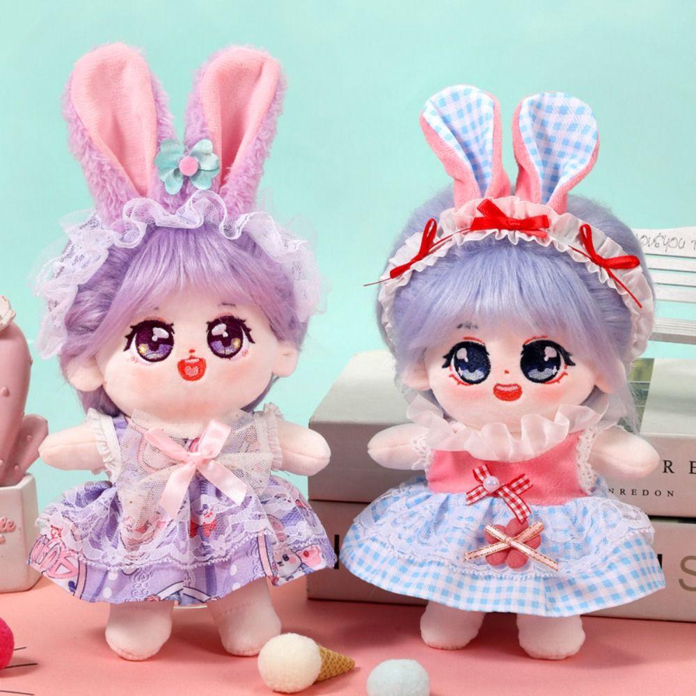 With Bow Headband Accessories Princess Dress 10 Styles Doll Skirt 20cm Cotton Doll/EXO Idol Dolls