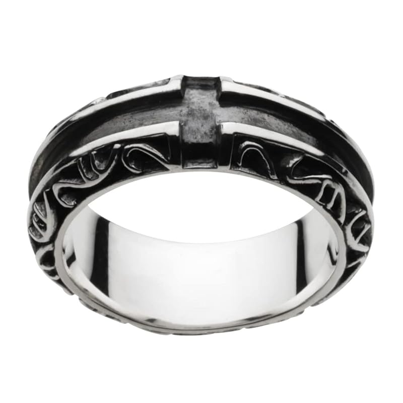 [Figmart] черное арабесковое крестовое кольцо [серебро 925 серебряные аксессуары] fr0172 Нет. 21