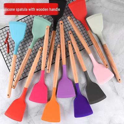Цветная силиконовая лопатка пищевого класса - Высокотемпературная, антипригарный кухонный инструмент