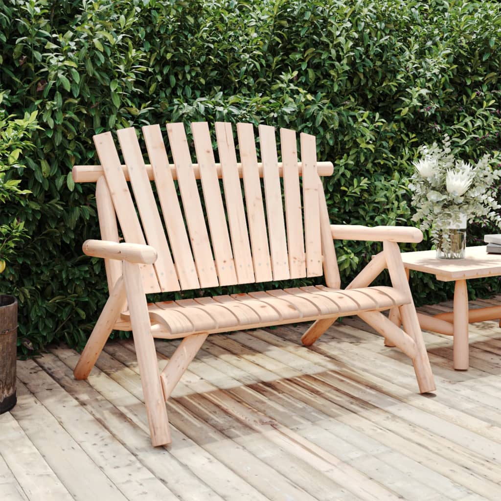 Garden Bench 2 Seater 119 x 85 x 98 cm Solid Spruce Wood