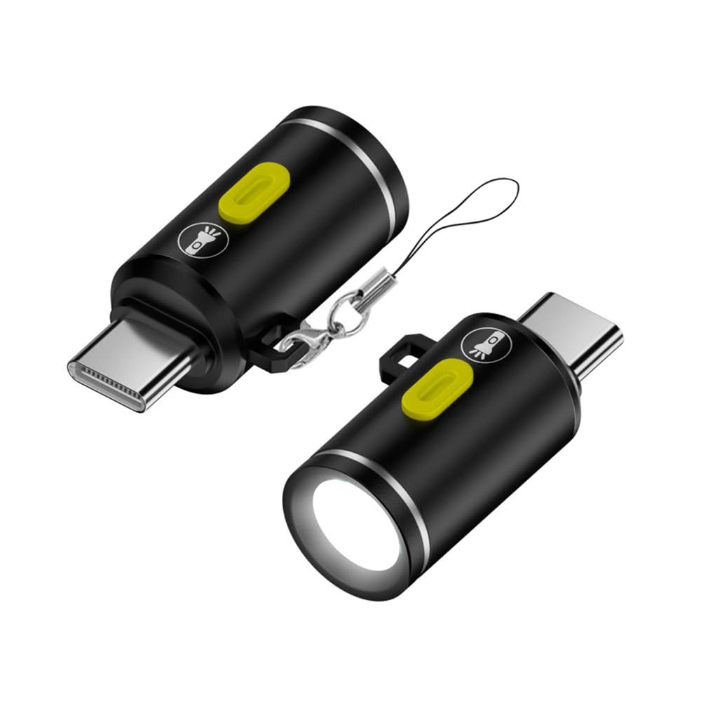 NFHK 2 Pack Mini Flashlight USB C LED Light 210