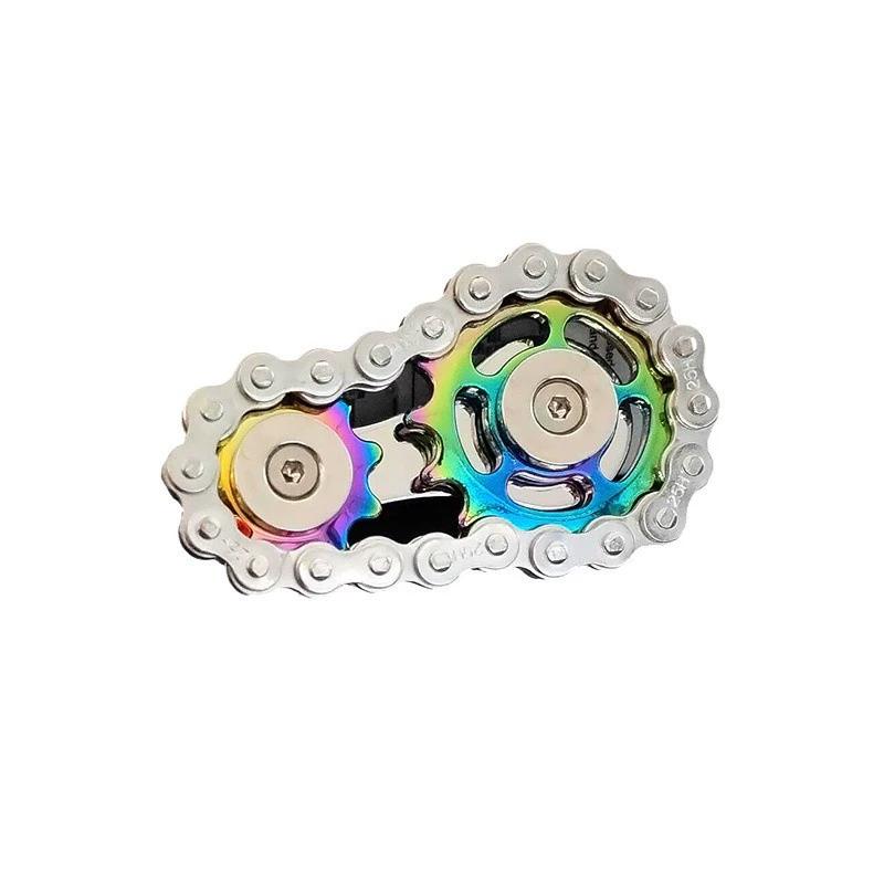 Fidget spinner de engranajes metálicos juguete antiestrés para aliviar la ansiedad y el estrés