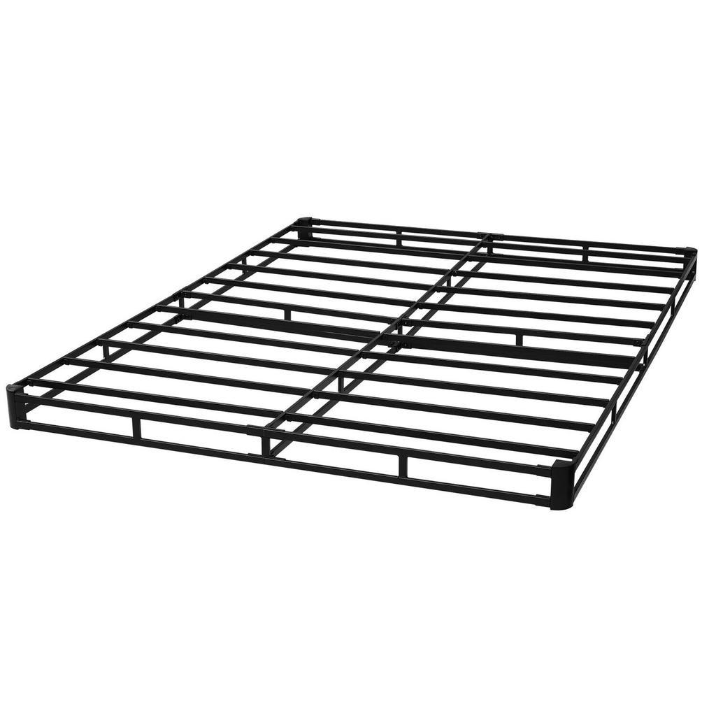 Box Spring, Queen Size Bed Frame with Washable Fabric Cloth, Heavy Duty Metal Frame for Queen Bed, 102 mm Mattress Foundation, 1587.57 kg Max Weight