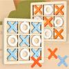 Solid Wooden Tic Tac Toe Board Game Montessori Toys - Perfect for Family Fun and Backyard Entertainment!
