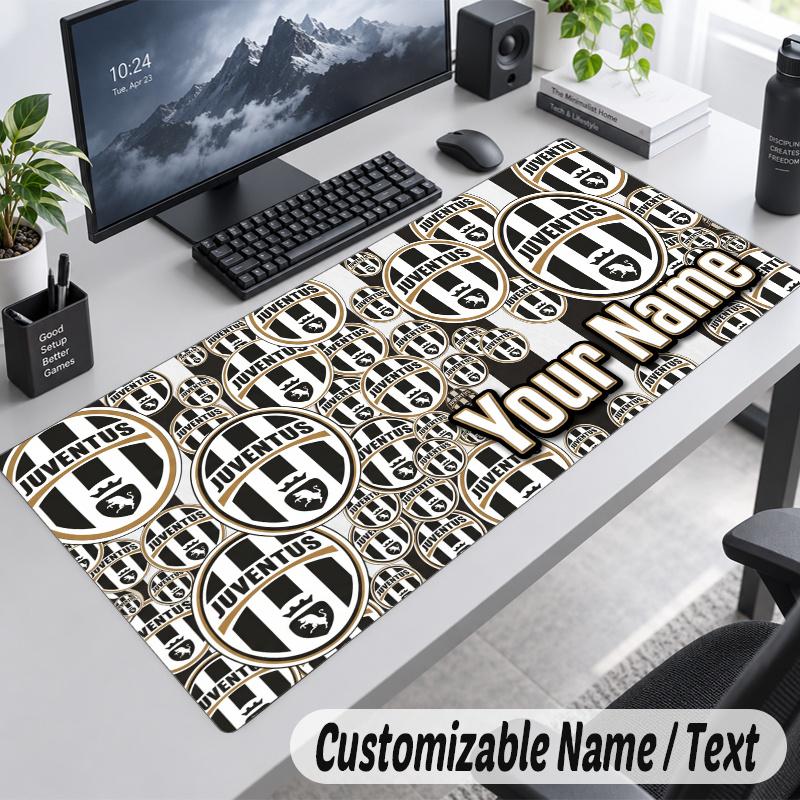 Juventus Personalized Large Mouse Pad Custom Name Text Extended Desk Mat Gaming Mousepad