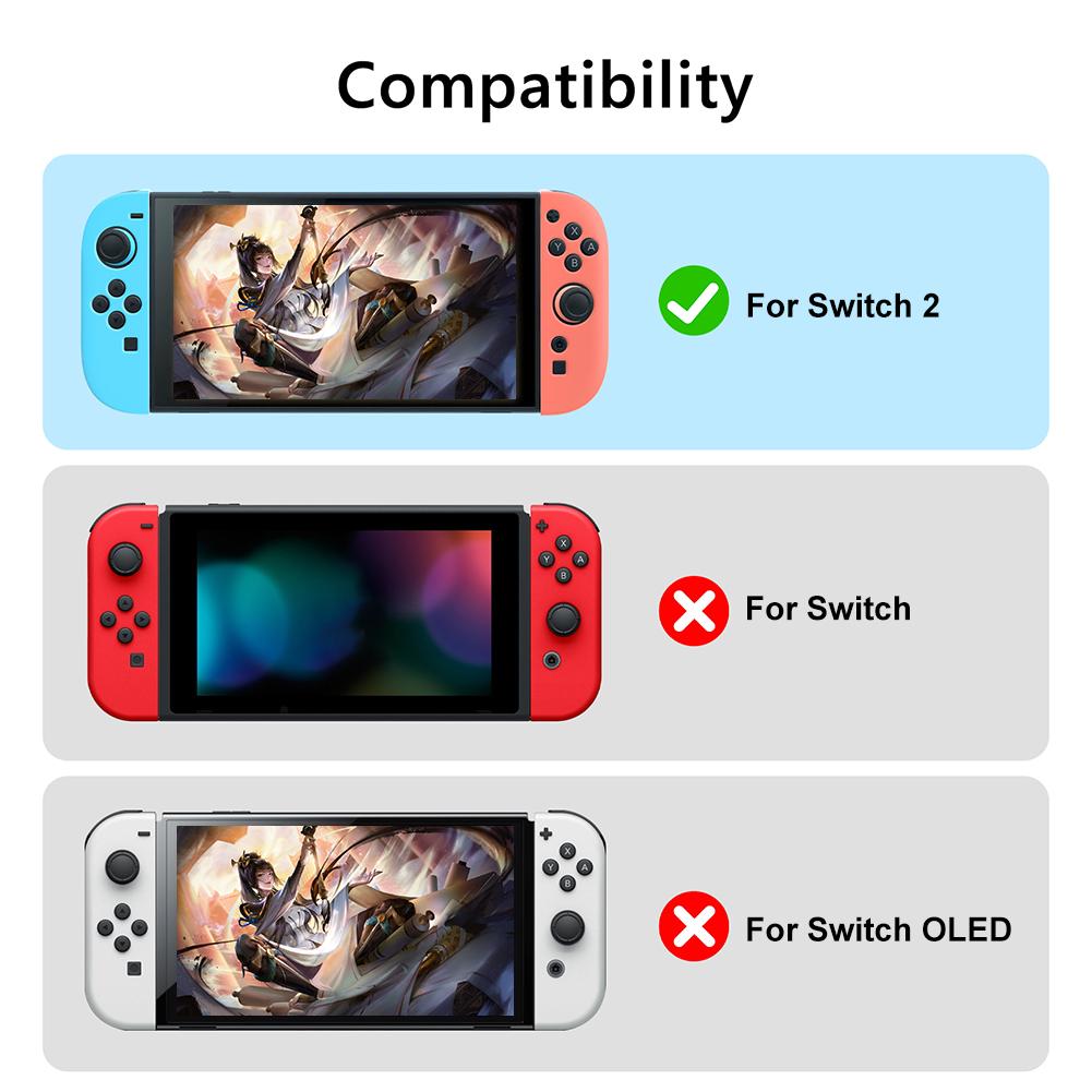 Для Nintendo Switch 2 Рукоятка-держатель для контроллеров Joy-Con Силиконовый защитный чехол Противоскользящие защитные накладки для игрового контроллера NS 2