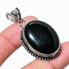 Подвеска из серебра 925 пробы с черным ониксом, ручная работа, 1,97 дюйма, h8L07