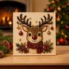 Christmas Faux Pearl Painting Kit DIY Art Kit, Beads Craft for Festive Wall Decor Making Adults, Beginners, Cute Santa Tree Elk Gem Bead Home