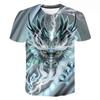 Summer Boys 3D Dragon Print Children's T-Shirt Kids Clothes Short Sleeve Top O Neck Shirts Fashion