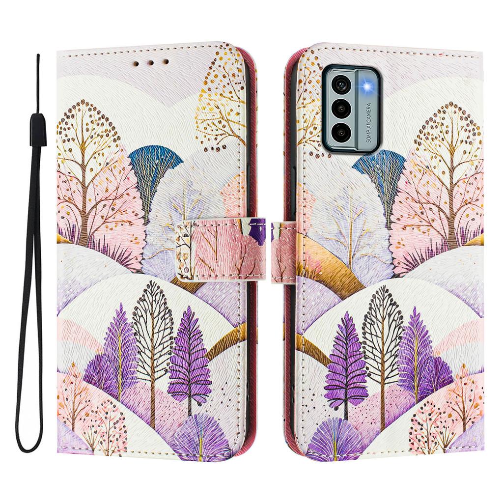 Landscape Luxury Painted Leather Case Wallet Book Style Cover for Nokia C12,C32,C02,C22,G22,G11 4G,G21 4G,G42,G10,G20,C10,C20,HMD Pulse...
