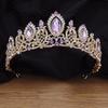 Барочные великолепные хрустальные свадебные тиары королевская королева невеста корона украшения для волос принцесса выпускной свадебный головной убор аксессуары