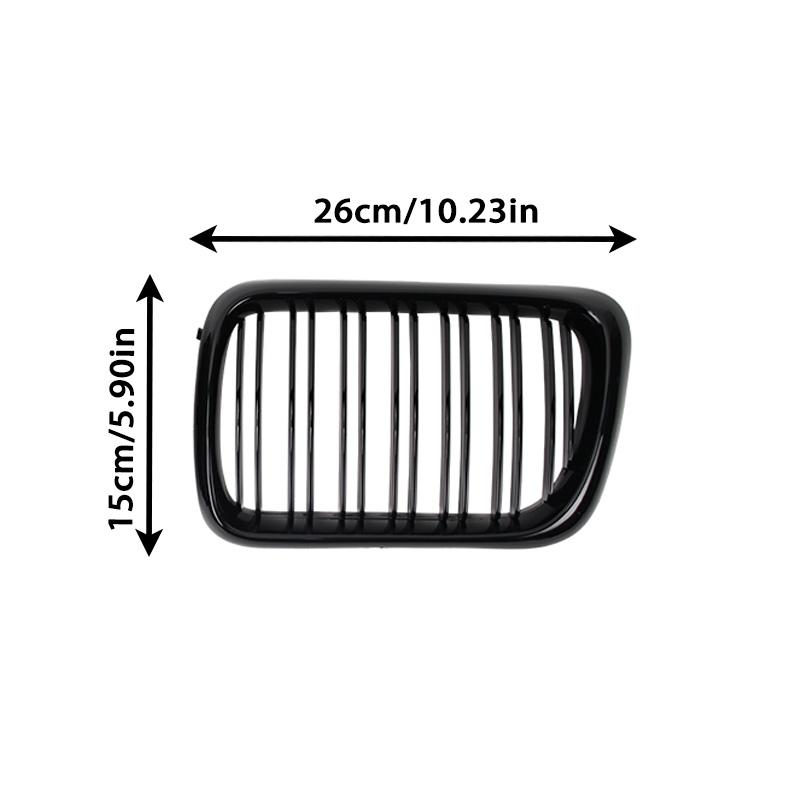 2-piece double-line style front grille for BMW E36 LCI 1997-1999 M3 double-bar upper grille