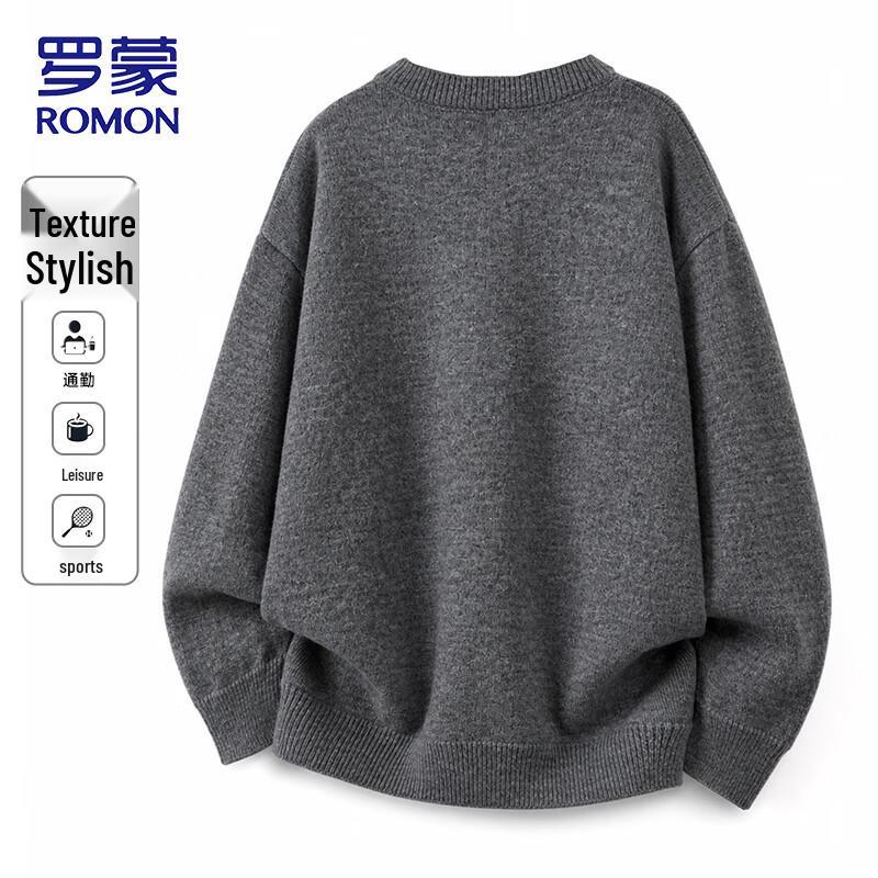 ROMON Men's Casual Button-Front Knit Cardigan