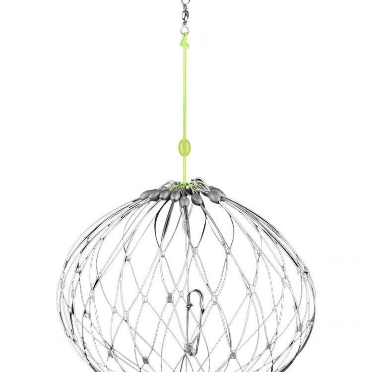 Foldable Thickened & Weighted Round Crab Net Trap for Sea Fishing