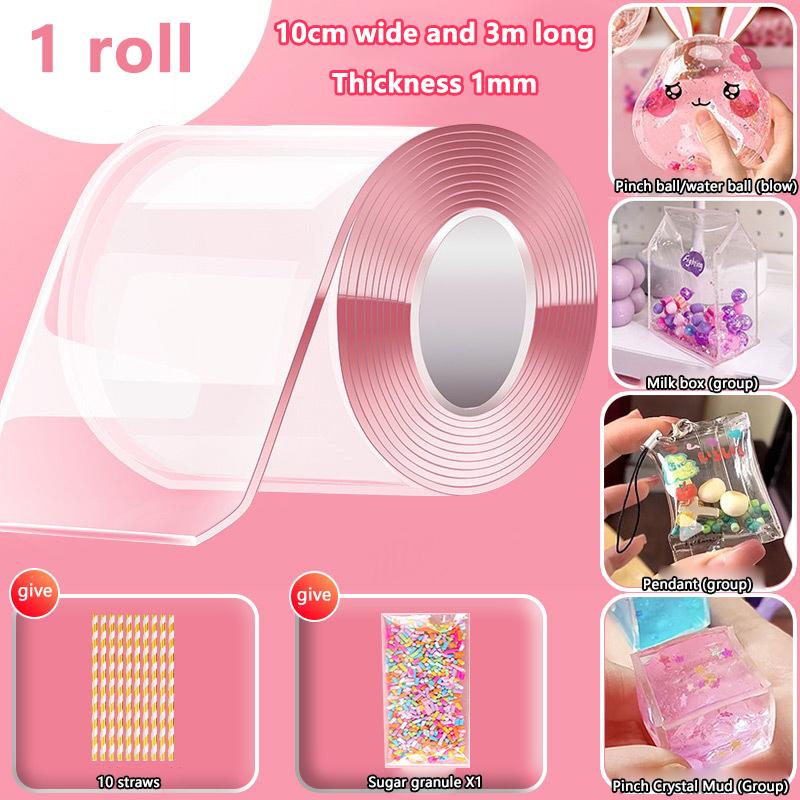 1 набор детских подарков Pet Nano Glue Diy Blow Bubble Nano Glue Двусторонняя лента Sticky Ball Tape Crafts Toys