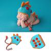 Newborn Baby Cartoon Dinosaur Knitted Panties Beanie Costume Pography Prop