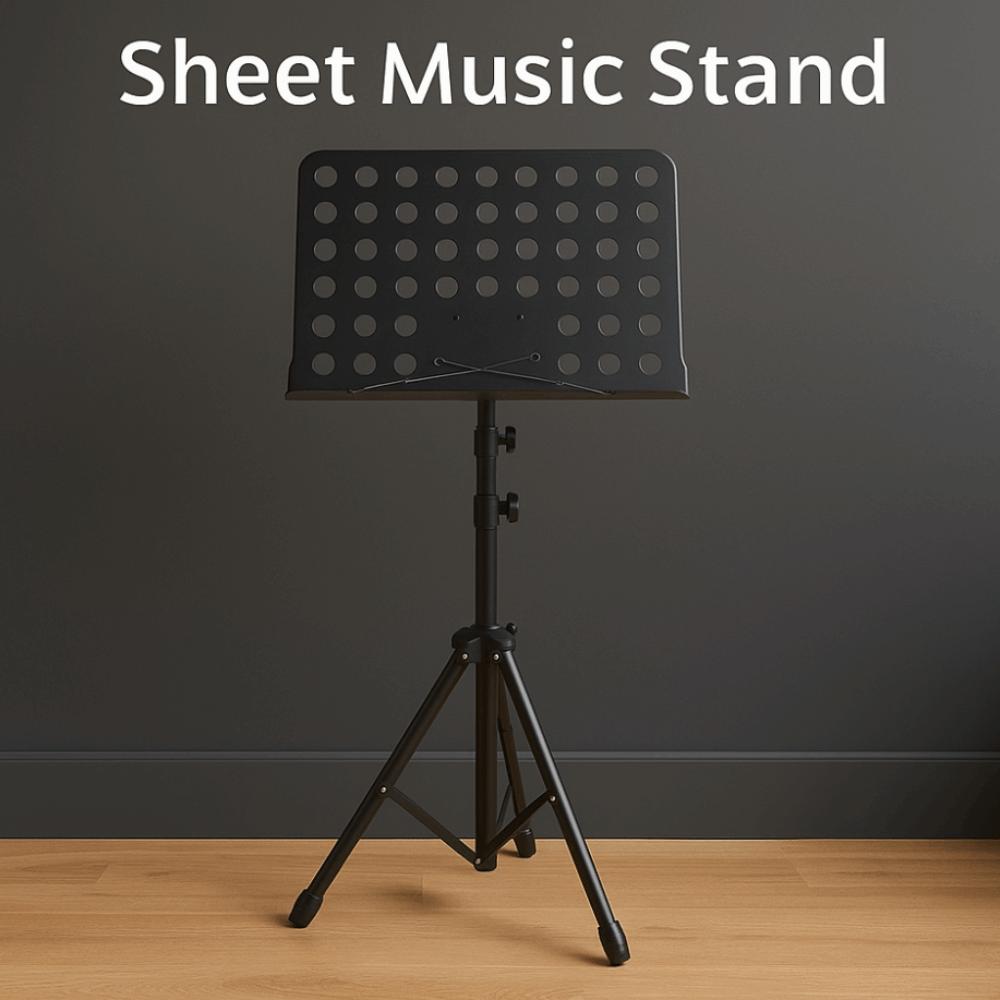 Adjustable Height Sheet Music Stand Retractable Music Score Tripod Stand Piano