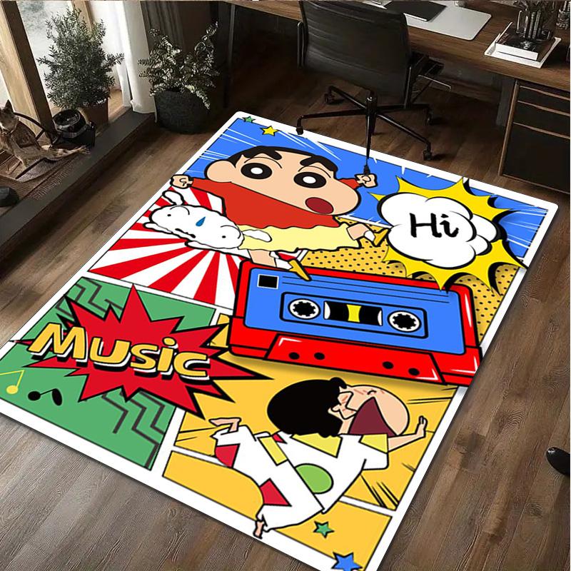 Crayon Shin-chan Carpet Office Decorative Carpet For Living Room Bedroom Door Mat Floor Rug Computer Chair Area Rug