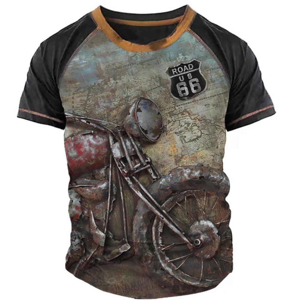 Винтажные мотоциклетные футболки для мужчин, летняя одежда, футболки с 3d графикой, уличная одежда, топы с короткими рукавами, мужские мотоциклетные рубашки, футболки