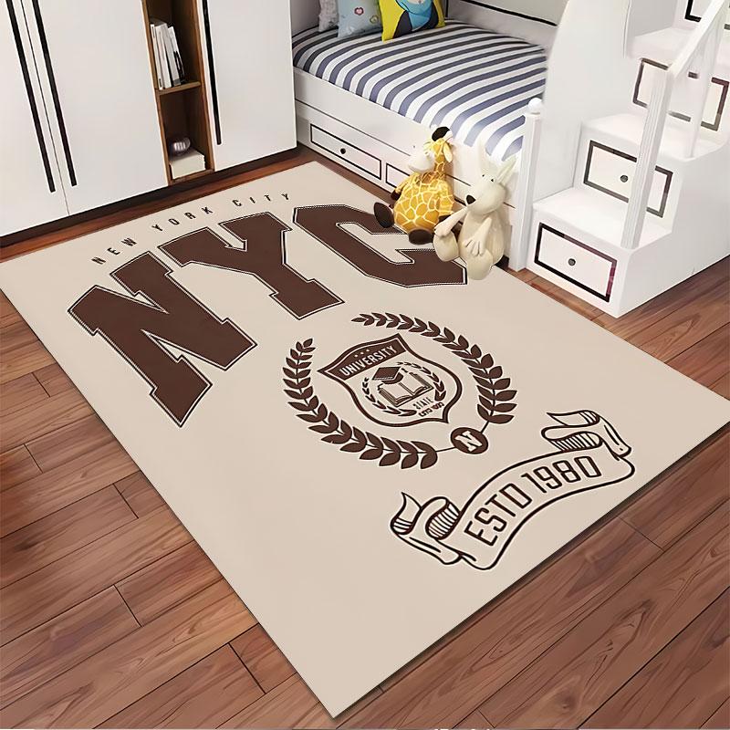 NYC University Logo Carpet suitable as a non-slip mat for the living room or bedroom sofa