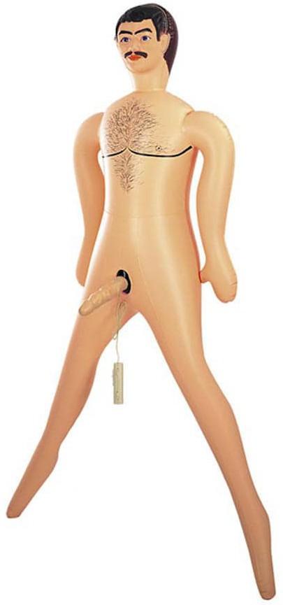 Надувная кукла Big John с вибрирующим фаллоимитатором - NMC - Play Room