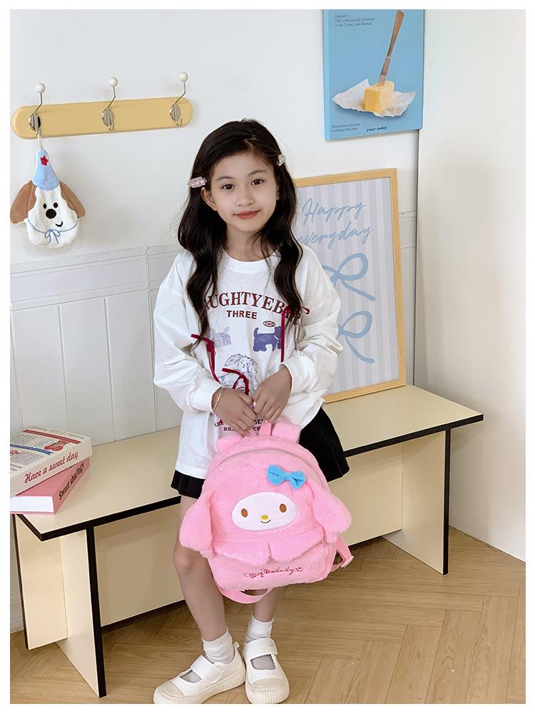 Милый плюшевый рюкзак в корейском стиле с мультяшным принтом большой вместимости для детей