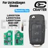 Key Crafters 1J0959753N 315/433MHz ID48 CHIP Remote Car Key For VW Volk Swagen Caddy Passat Golf Tiguan Touran 1J0959753AH/DA/DJ